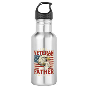 Veteran wie mein Vater vor mir Adler T-Shirt_1 Edelstahlflasche