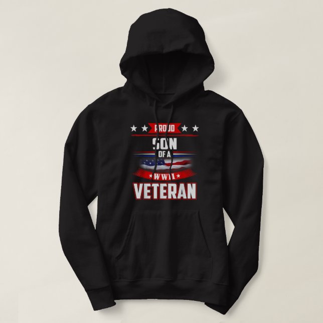 Veteran WW 2 Militärisches T-Shirt Proud Sohn eine Hoodie (Design vorne)