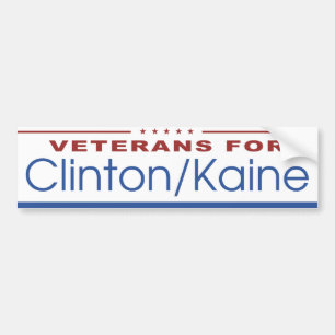 Veterane für Clinton/Kaine 2016 Autoaufkleber
