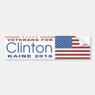 Veterane für Clinton/Kaine Autoaufkleber 2016