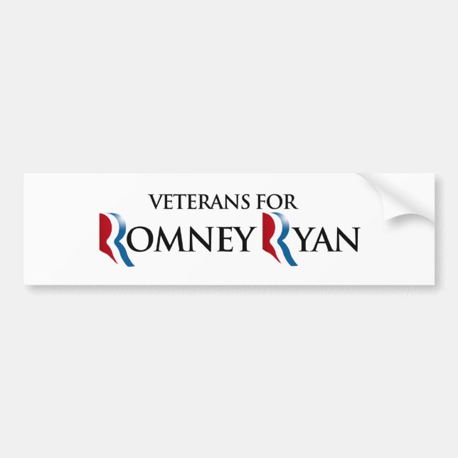VETERANE FÜR ROMNEY RYAN.png Autoaufkleber (Vorne)