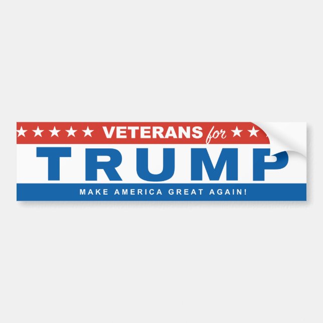 Veterane für Trumpf-Autoaufkleber 2016 Autoaufkleber (Vorne)