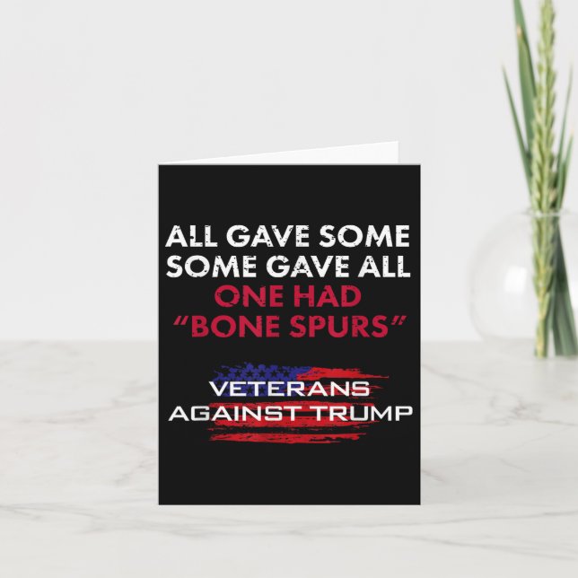 Veteranen Anti-Trump Entwurf Dodger Knochen Spuren Karte (Vorderseite)