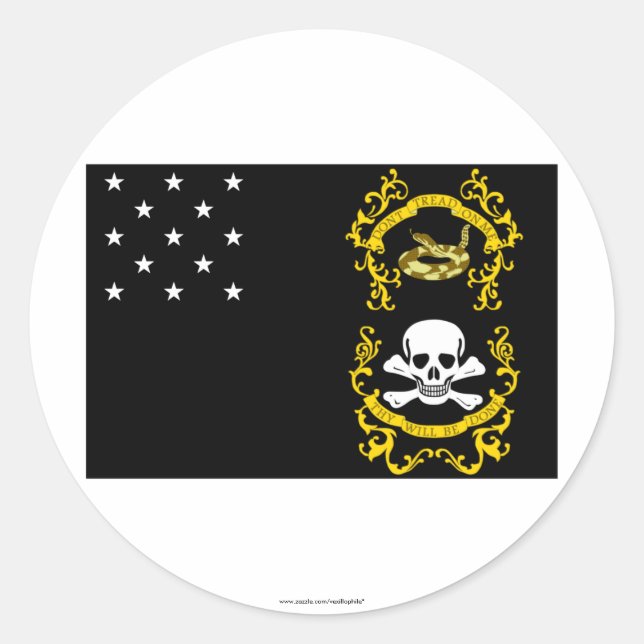 Veteranen Ausschlussflagge Runder Aufkleber (Vorderseite)