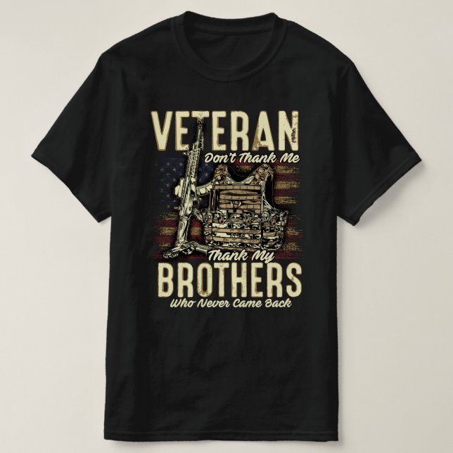 Veteranen bedanken sich bei meinen Brüdern T-Shirt (Design vorne)