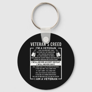 Veteranen-Credo Patriot Krieg USA Eid Opa Schlüsselanhänger