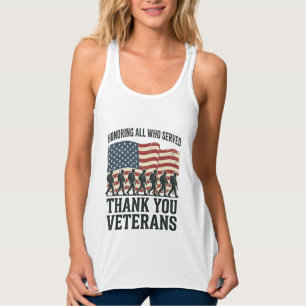 Veteranen Danke Ihnen Patriotisches Militär-Flag-S Tank Top