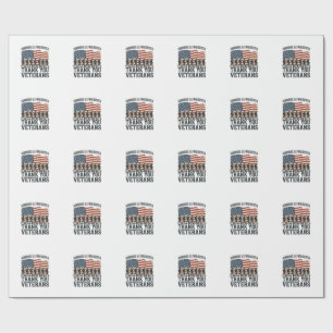 Veteranen Danke Ihnen Patriotisches Militär-Flagge Geschenkpapier