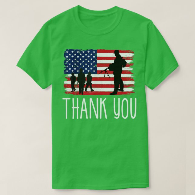 Veteranen danken Ihnen für Ihren Service T-Shirt (Design vorne)