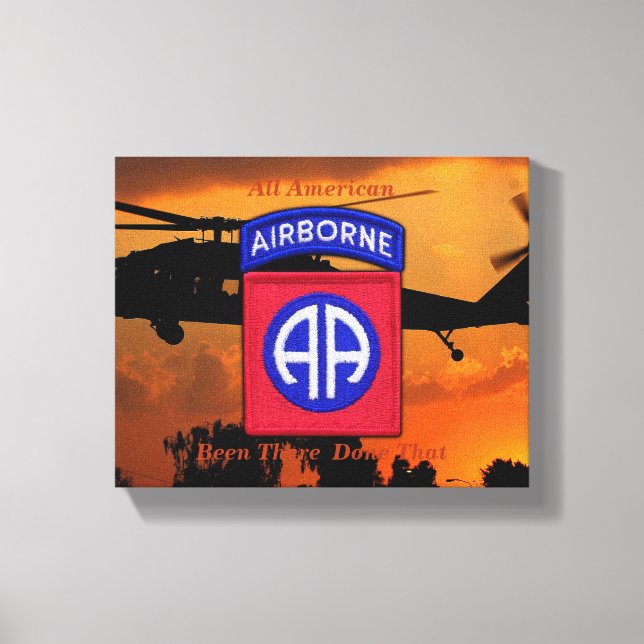 Veteranen des 82. ABN Im Flugzeug Fort Bragg Leinwanddruck (Vorderseite)