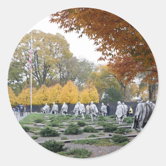 Veteranen des Koreakrieges Runder Aufkleber (Vorderseite)
