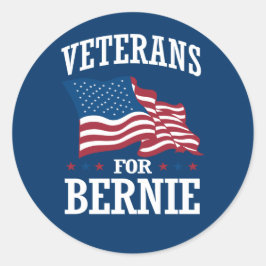 VETERANEN FÜR BERNIE SANDERS RUNDER AUFKLEBER
