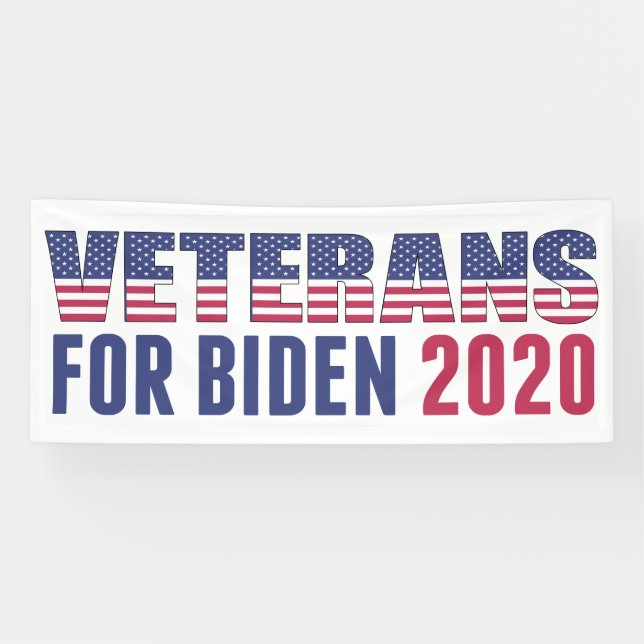 Veteranen für Biden 2020 Banner (Horizontal)