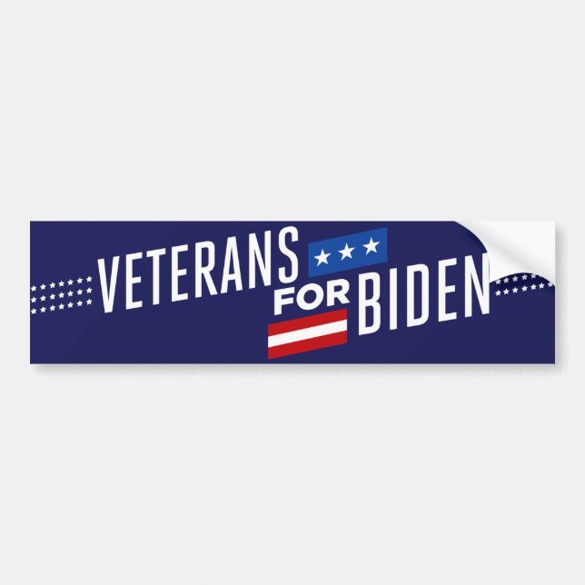 Veteranen für Biden 2024 Autoaufkleber (Vorne)