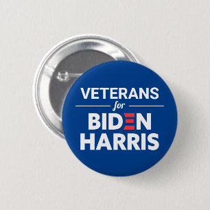Veteranen für Biden Harris Custom Text Blue Button