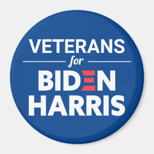 Veteranen für Biden Harris Custom Text Blue Magnet