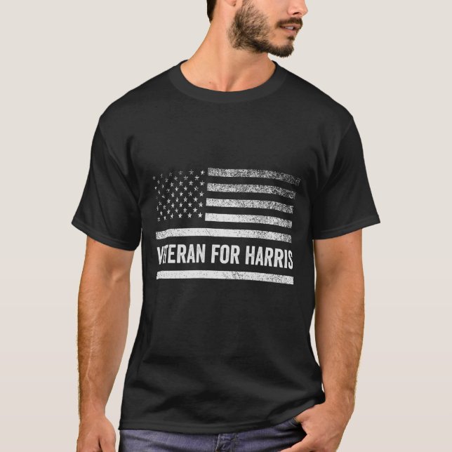 Veteranen für die Wahl der amerikanischen Flagge H T-Shirt (Vorderseite)