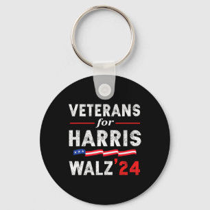 Veteranen für Harris Waltz 2024 Wahl Abstimmung bl Schlüsselanhänger