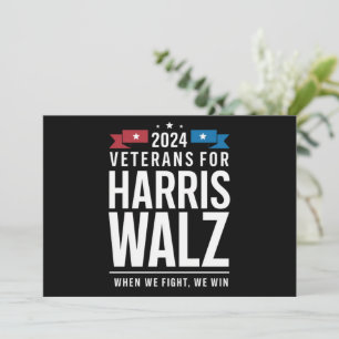 Veteranen für Harris Walz 2024 Präsidentschaftswah Einladung