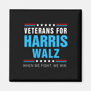 Veteranen für Harris Wheimer 2024, wenn wir kämpfe Magnet