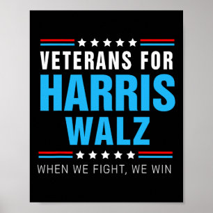 Veteranen für Harris Wheimer 2024, wenn wir kämpfe Poster