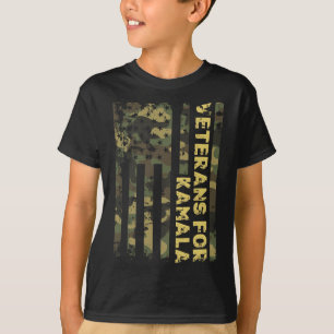 Veteranen für Kamala Camouflage American Flag Harr T-Shirt