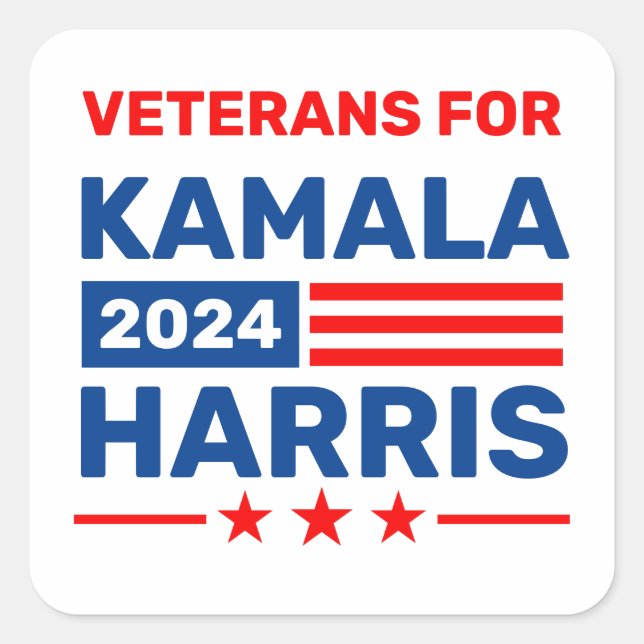 Veteranen für Kamala Harris 2024 - Aufkleber für d (Vorderseite)