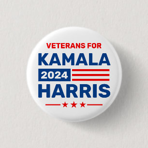 Veteranen für Kamala Harris 2024 - Aufkleber für d Button