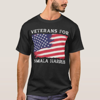 Veteranen für Kamala Harris 2024 Wahl USA-Flagge  T-Shirt