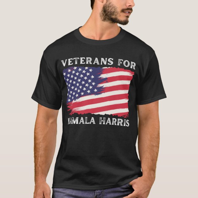 Veteranen für Kamala Harris 2024 Wahlsiege USA T-Shirt (Vorderseite)