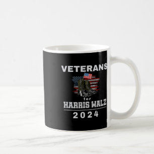 Veteranen für Kamala Wheimer US Flag 2024 Kampagne Kaffeetasse