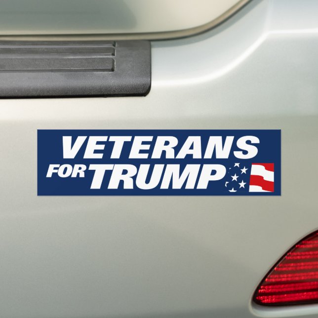 Veteranen für Trump 2024 Autoaufkleber (Auf Auto)