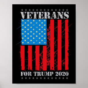 Veteranen für Trump Militärrepublikanische Unterst Poster