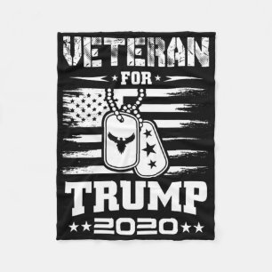 Veteranen Für Trump Shirt Militär Republikaner Unt Fleecedecke