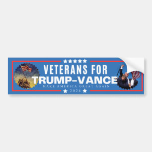Veteranen für Trump Vance 2024 Autoaufkleber