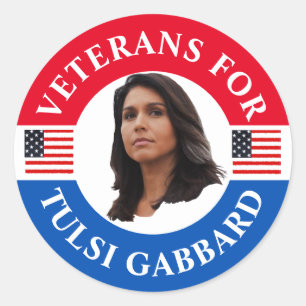Veteranen für Tulsi Gabbard Runder Aufkleber