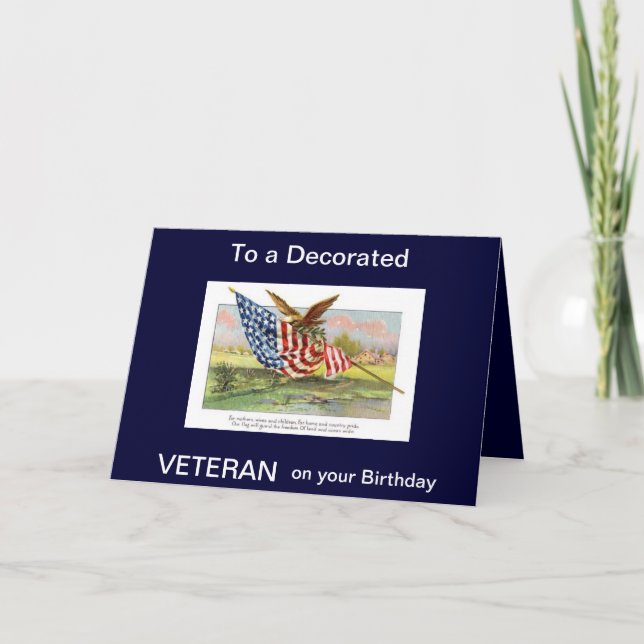 VETERANEN-GEBURTSTAG KARTE (Vorderseite)