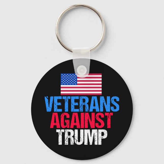 Veteranen gegen Donald Trump Schlüsselanhänger (Vorderseite)