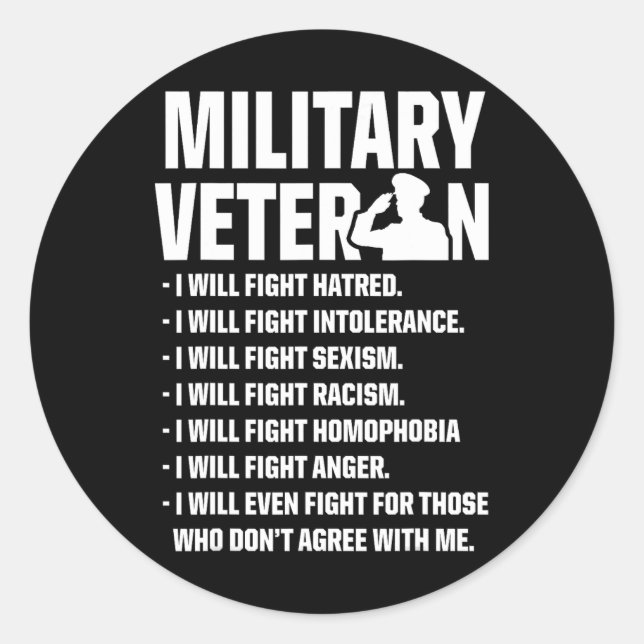 Veteranen gegen Trump 2020 kämpfen US-Wahlen Runder Aufkleber (Vorderseite)