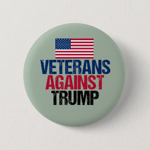Veteranen gegen Trump Button