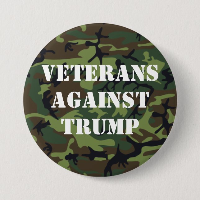 Veteranen gegen Trump Button (Vorderseite)