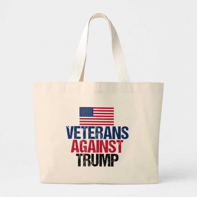 Veteranen gegen Trump Jumbo Stoffbeutel (Vorne)