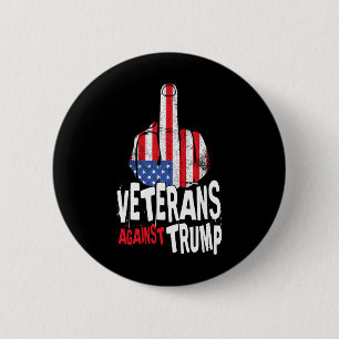 Veteranen gegen Trump Militärveteranen Anti Trump  Button