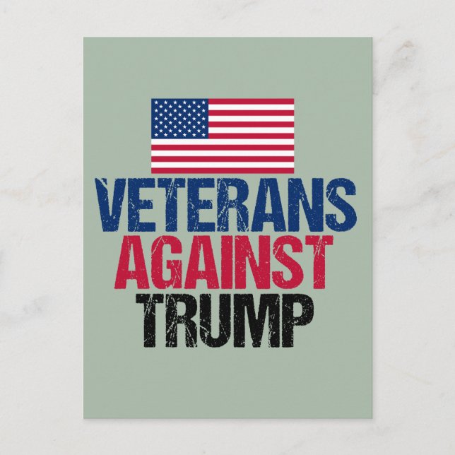 Veteranen gegen Trump Postkarte (Vorderseite)