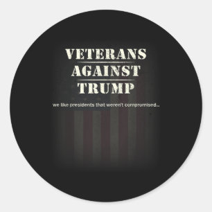 Veteranen gegen Trump - Protest Runder Aufkleber