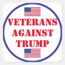Veteranen gegen Trump Quadratischer Aufkleber