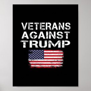 Veteranen Gegen Trump T-Shirt Militärveteranen Geg Poster