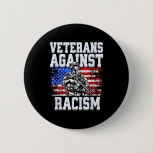 Veteranen gegen uns patriotischer Armeesoldat Button