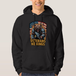 Veteranen Keine Könige Grafik Bär Hoodie