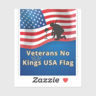 Veteranen Keine Könige USA-Flagge Aufkleber
